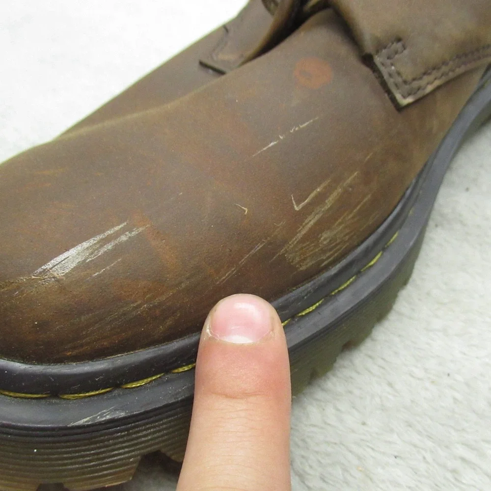 Dr. Martens Kent Unisex M9 W10 Oxford Shoes Brown Leather Lace Up Lug‎ Sole